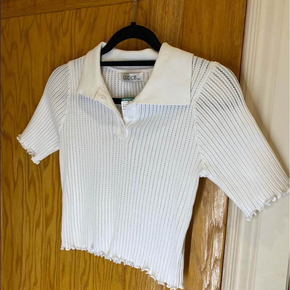 simons white collared tee - Picture 2 of 4